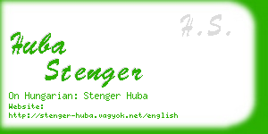 huba stenger business card